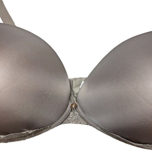 Torrid Curves 48D Gray Bra Lace Accent Lightly Lined Bow Plus Size Intimates - Picture 4 of 13
